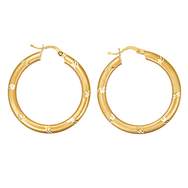 Creolen, 14K, Gelbgold