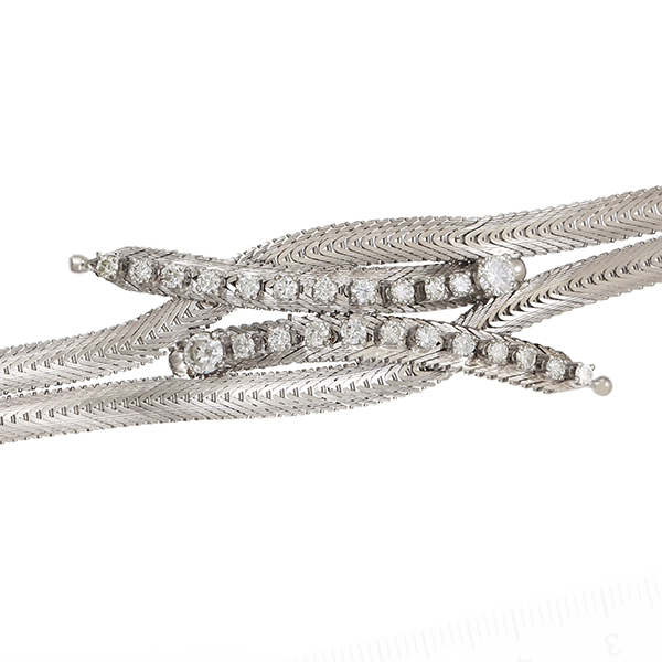 Armband, 18K, Weißgold, Brillanten