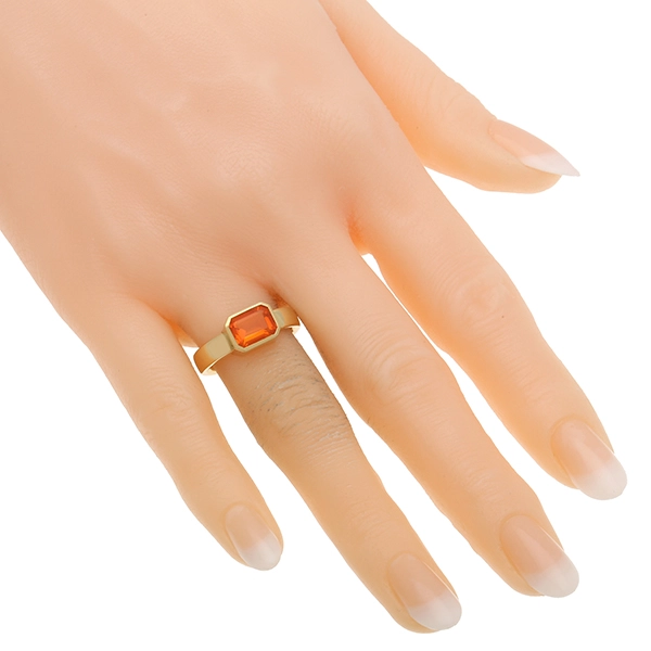 Ring, 18K, Gelbgold, Feueropal