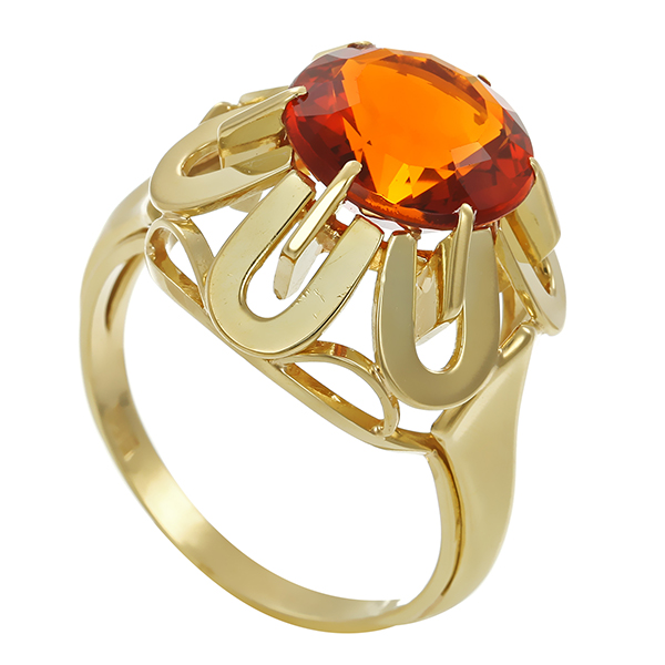 Ring, 14K, Gelbgold, Citrin