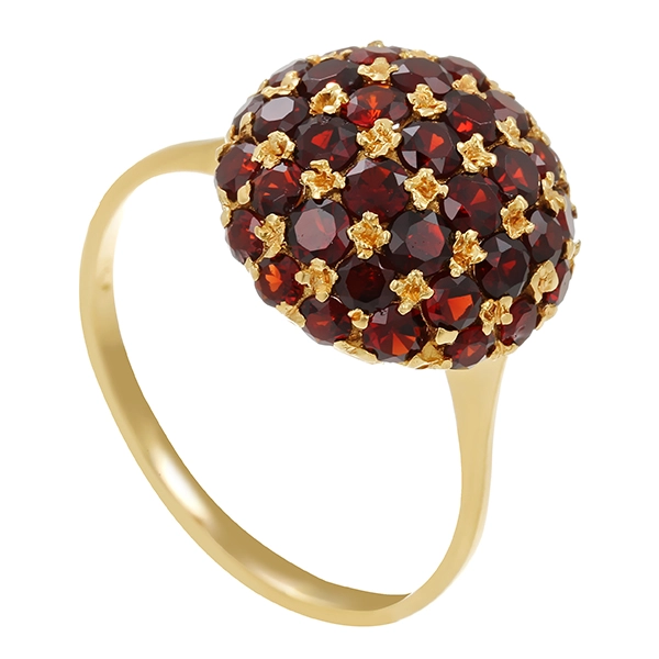 Ring, 18K, Gelbgold, Granat