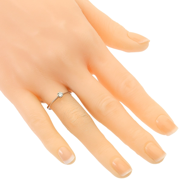 Diamantring, 14K, Weißgold, Brillant 0,15 ct