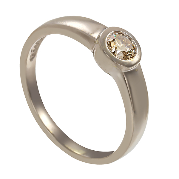 Ring, 14K, Weißgold, Brillant