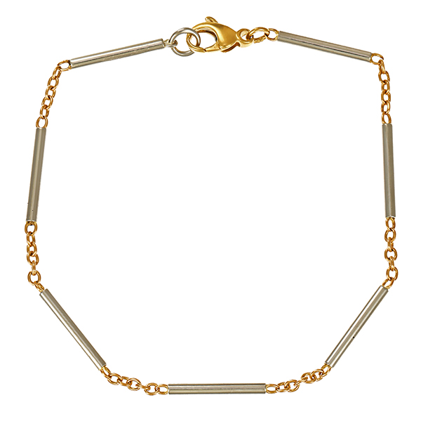 Armband, Pt950, Platin/Gelbgold