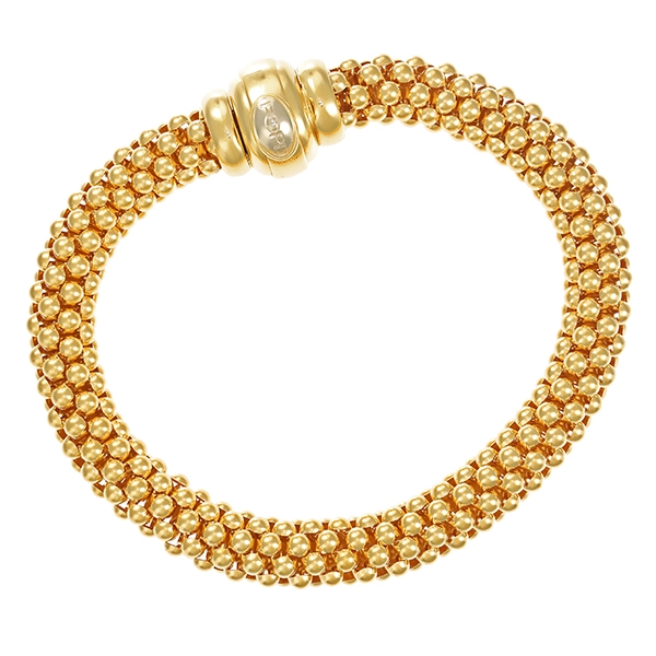 Collier, 18K, Gelbgold, Himbeer-, FOPE