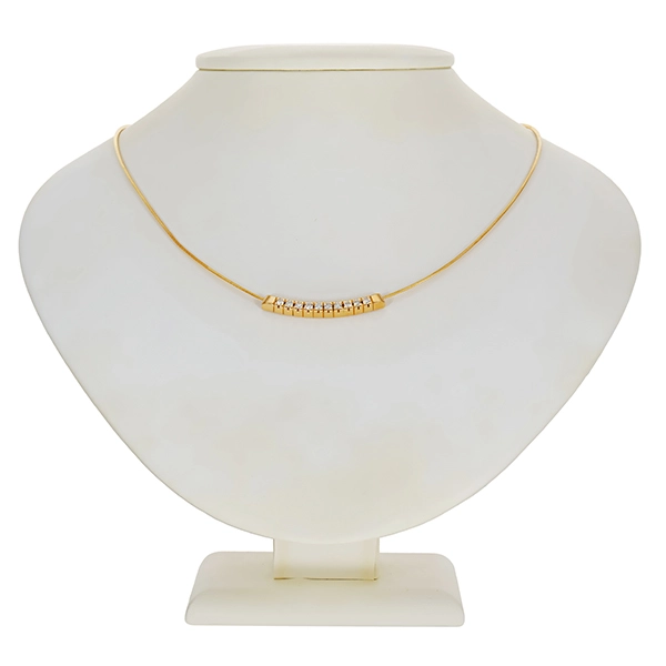 Collier, 14K, Gelbgold, Brillanten 0,50 ct, Omega-