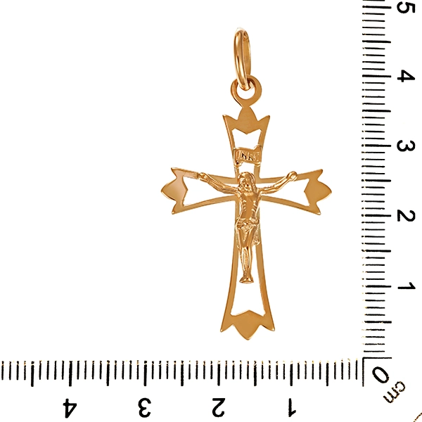 Anhänger, 14K, Gelbgold, Kruzifix