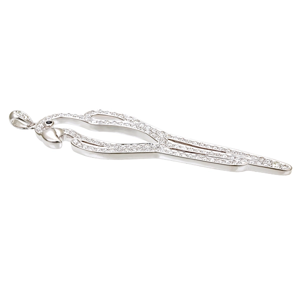 Anhänger, 18K, Weißgold, Brillanten 0,67 ct