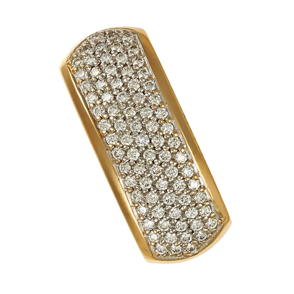 Anhänger, 14K, Gelb-/Weißgold, Brillanten