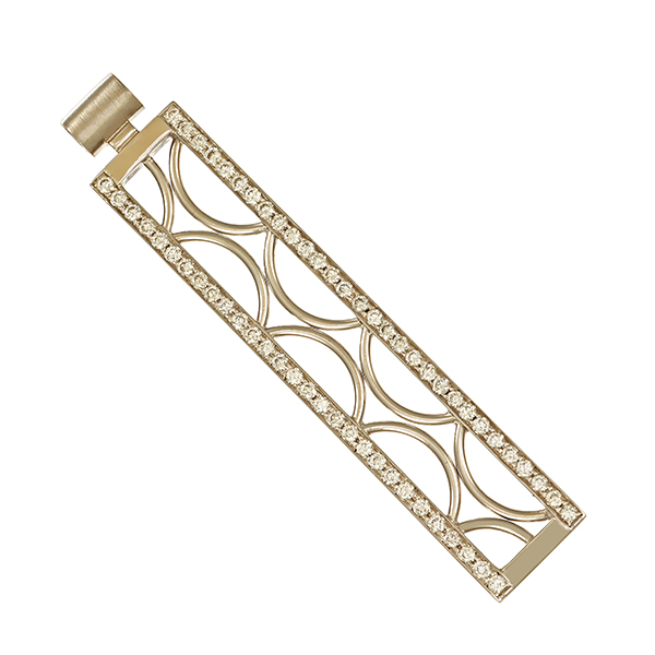 Anhänger, 18K, Weißgold, Brillanten