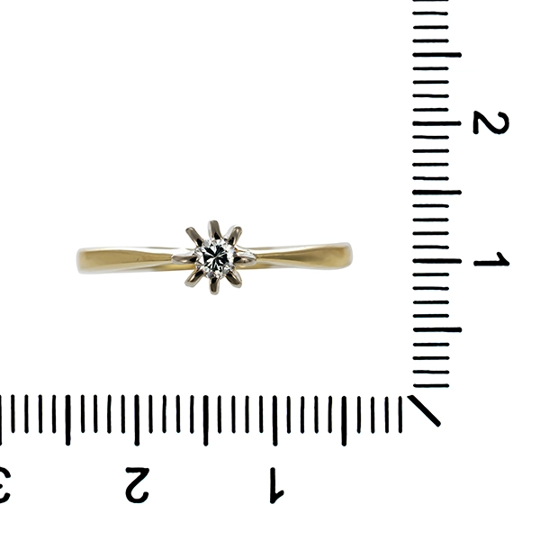 Diamantring, 14K, Gelbgold, Brillant