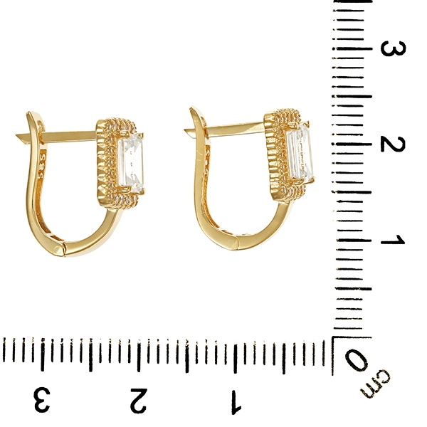 Ohrhänger, 14K, Gelbgold, Zirkonia