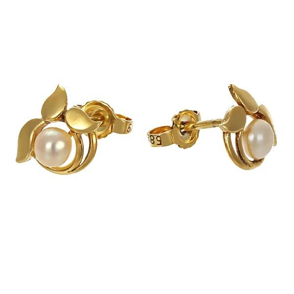 Ohrstecker, 14K, Gelbgold, Perlen