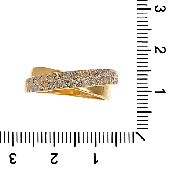 Ring, 14K, Gelbgold, Diamanten