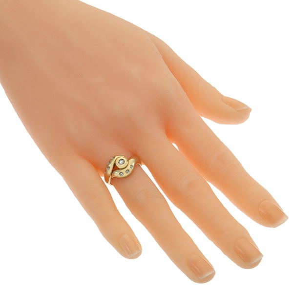 Diamantring, 14K, Gelbgold, Brillanten 0,17 ct