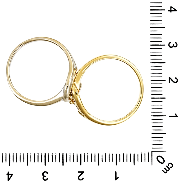 Diamantring, 14K, Gelb-/Weißgold, Brillanten
