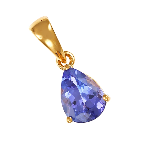 Anhänger, 18K, Gelbgold, Tansanit