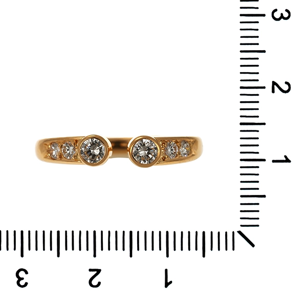 Diamantring, 18K, Gelbgold, Brillanten 0,40 ct