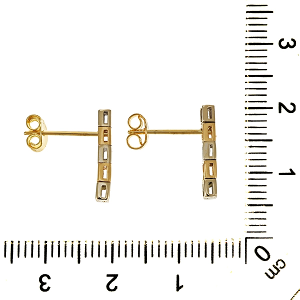 Steckhänger, 14K, Gelb-/Weißgold