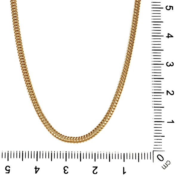 Kette, 14K, Gelbgold, Schlange-