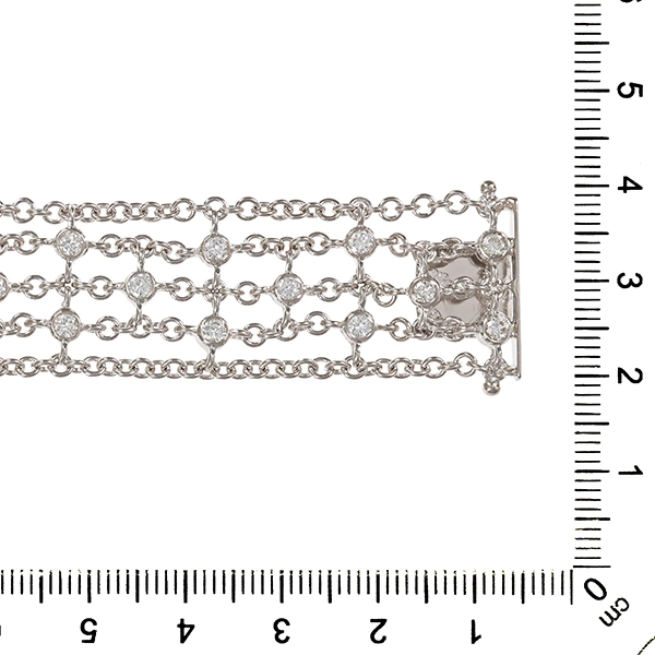 Armband, 18K, Weißgold, Brillanten