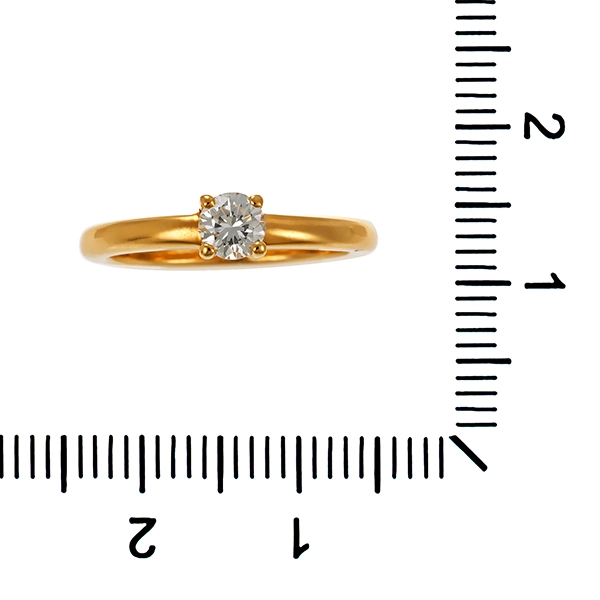 Ring, 14K, Gelbgold, Brillant
