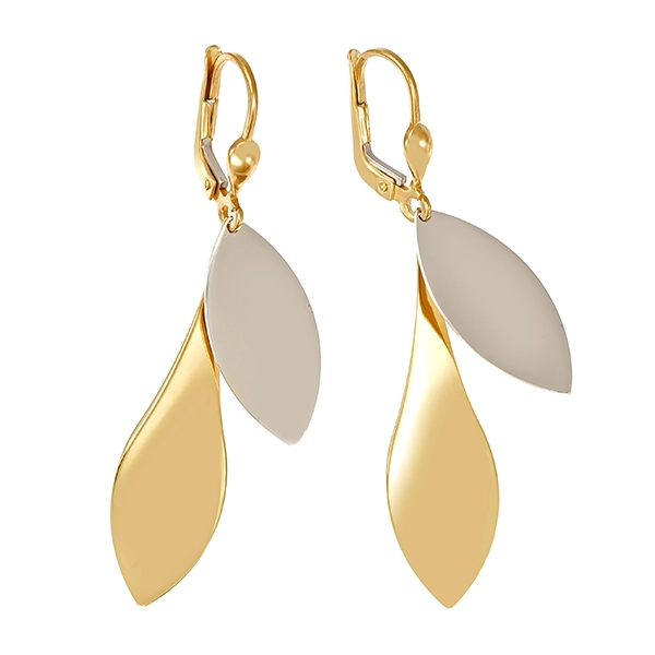 Ohrhänger, 14k, Gelbgold, Weißgold