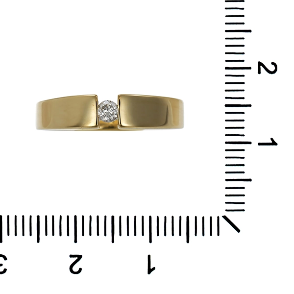 Diamantring, 14K, Gelbgold, Brillant