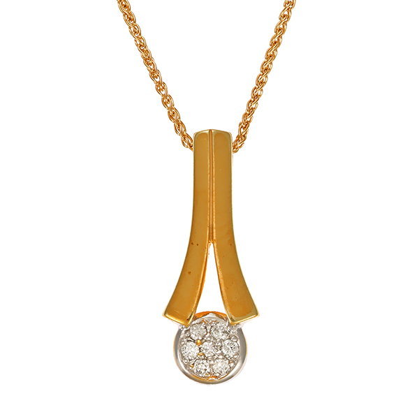 Collier, 8K, Gelbgold, Brillanten