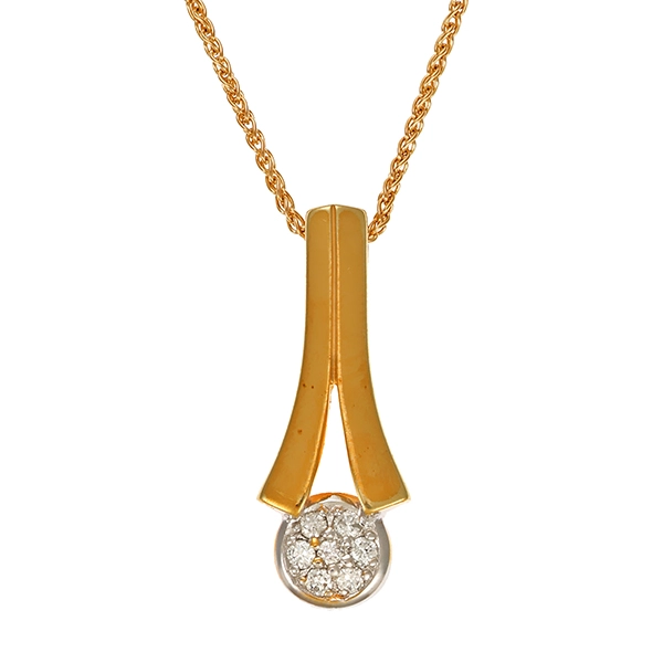 Collier, 8K, Gelbgold, Brillanten