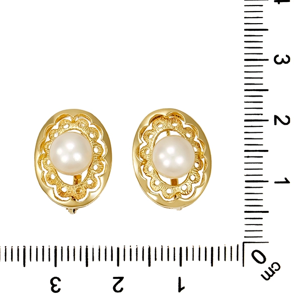 Ohrhänger, 14K, Gelbgold, Perle