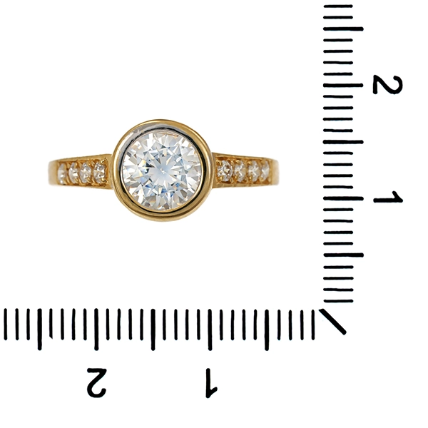 Ring, 14K, Gelbgold, Zirkonia