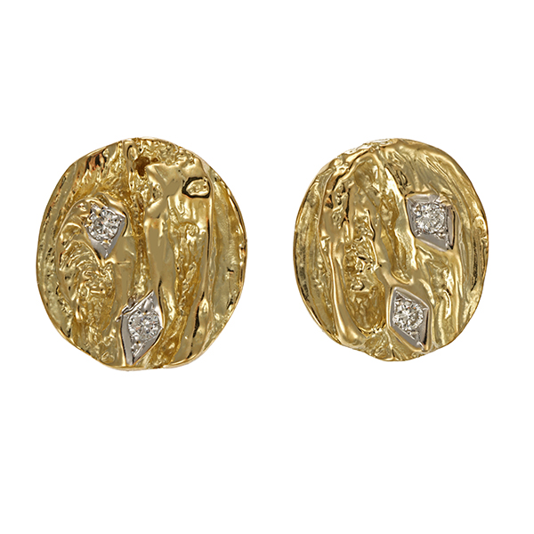 Ohrstecker, 14K, Gelbgold, Brillanten 0,16 ct