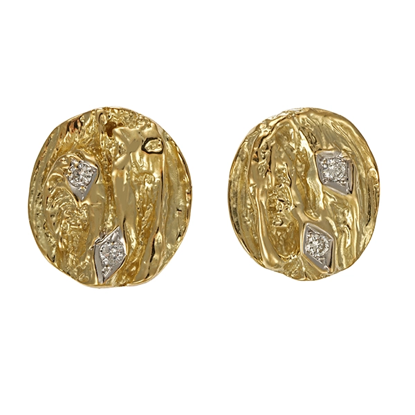 Ohrstecker, 14K, Gelbgold, Brillanten 0,16 ct