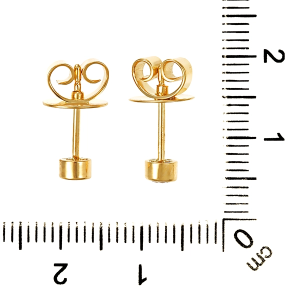 Solitärstecker, 18K, Gelbgold, Brillanten 0,24 ct