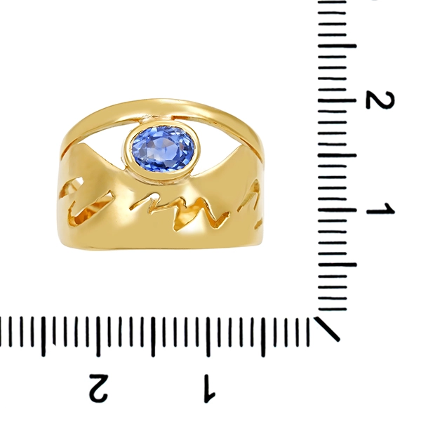 Ring, 18K, Gelbgold, Saphir