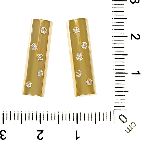 Ohrstecker, 14K, Gelbgold, Brillanten