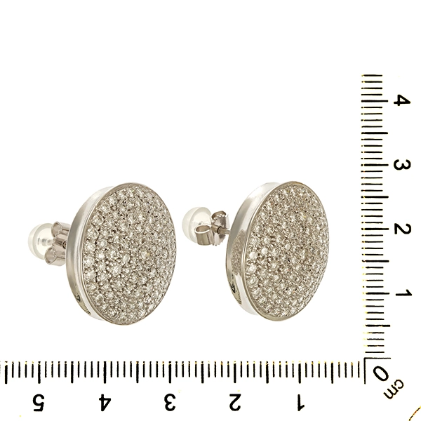Ohrstecker, 18K, Weißgold, Brillanten 2,72 ct