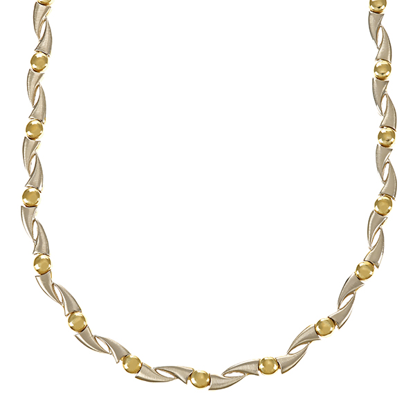 Collier, 14K, Gelb-/Weißgold