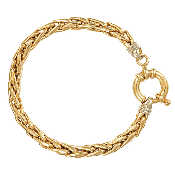 Armband, 14K, Gelbgold, Zopf