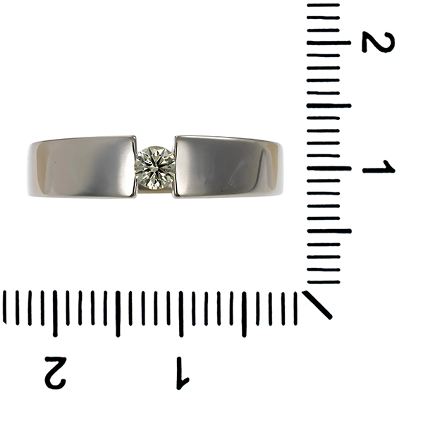 Diamantring, 14K, Weißgold, Brillant 0,15 ct