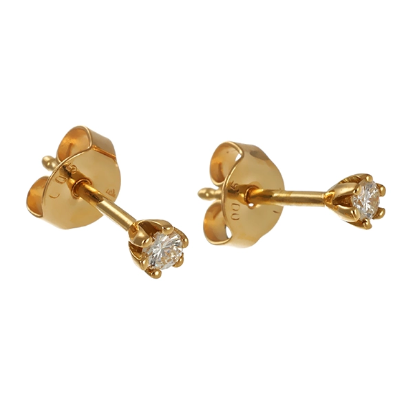 Ohrstecker, 18K, Gelbgold, Brillanten