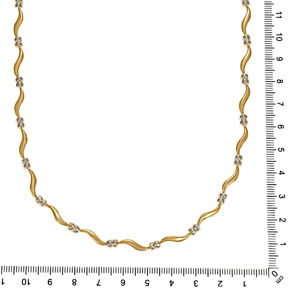 Collier, 14K, Gelb-/Weißgold
