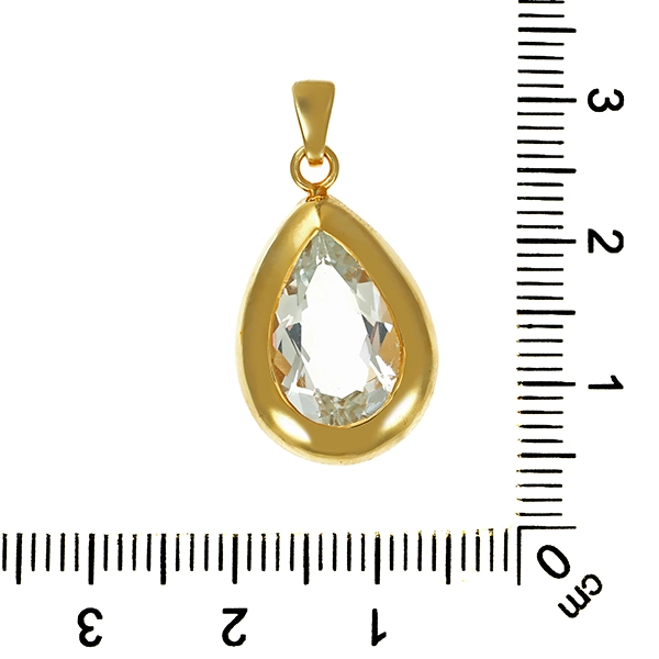 Anhänger, 14K, Gelbgold, Beryll