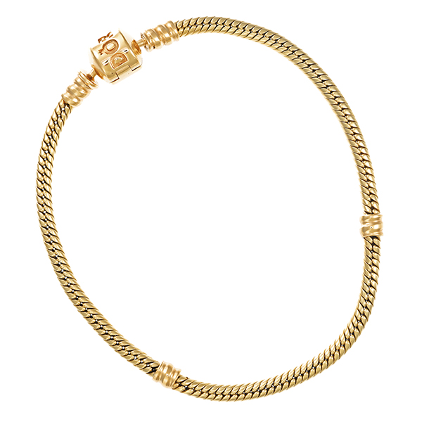 Armband, 14K, Gelbgold, Schlange-, Pandora