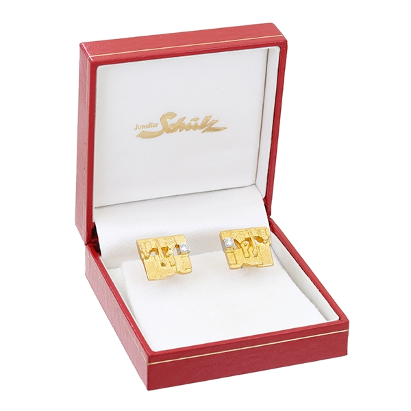 Manschattenknöpfe, 18K, Gelbgold/Platin, Brillanten, Lapponia