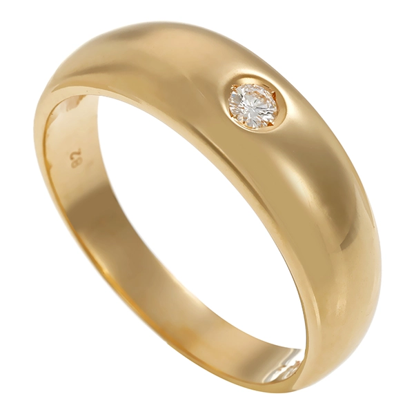 Diamantring, 14K, Gelbgold, Brillant 0,10 ct