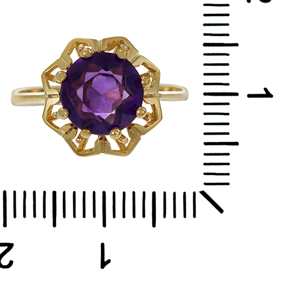 Ring, 14K, Gelbgold, Amethyst