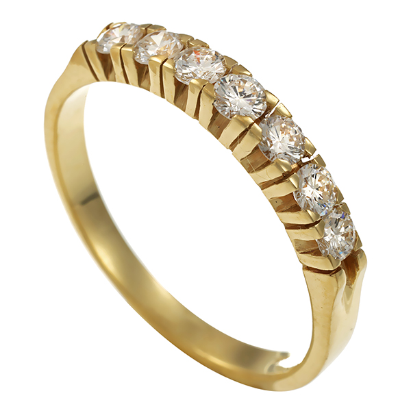 Diamantring, 14K, Gelbgold, Brillanten 0,42 ct