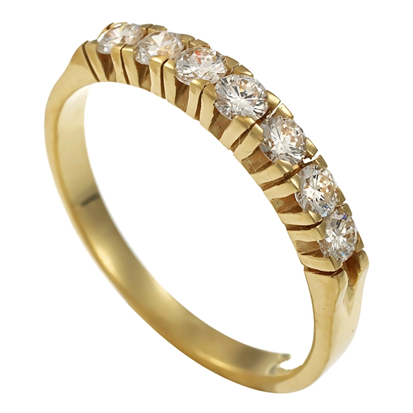 Diamantring, 14K, Gelbgold, Brillanten 0,42 ct